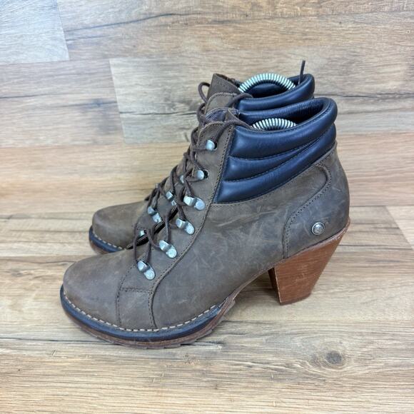 Neosens Chelva Heeled Boho Hiking Boots Women Size EUR 39 US 8 Burgundy - Picture 1 of 7